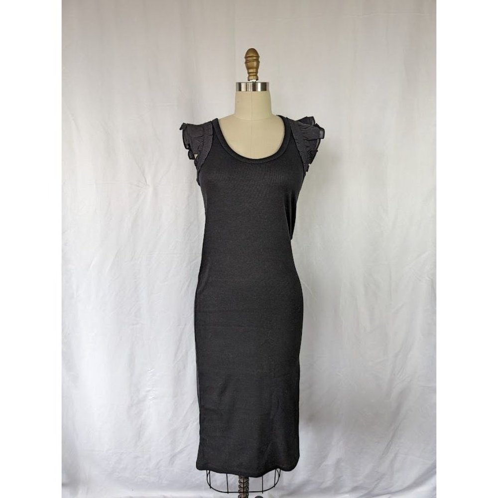 Women's The Nines By Hatch Midi Sleeveless Maternity Dress Size Medium Black NEW